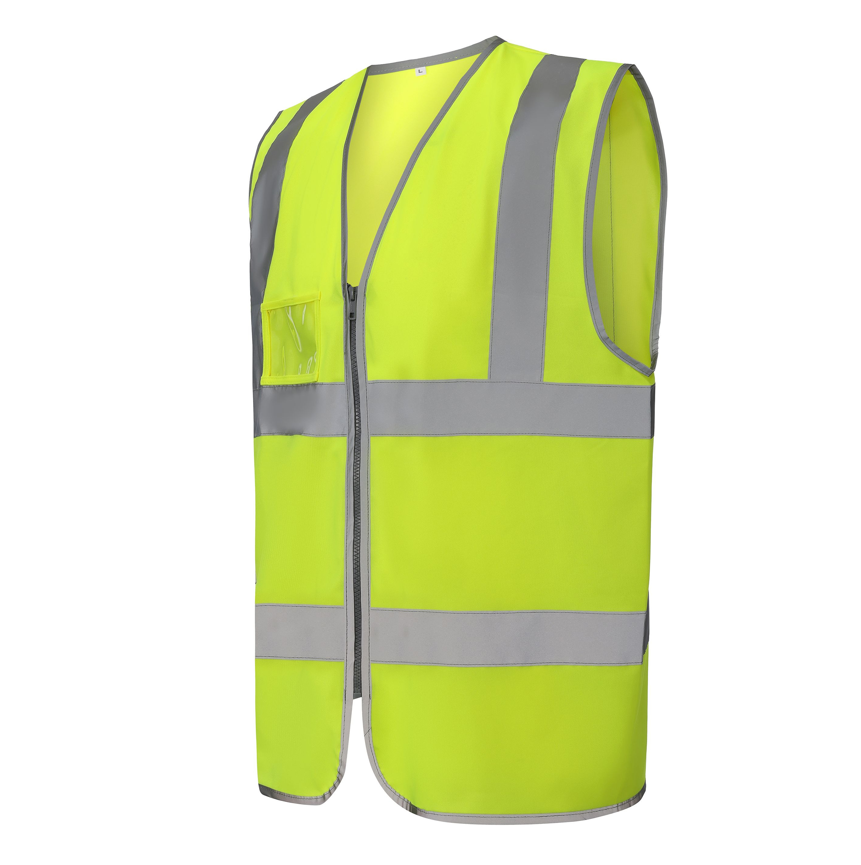 HI-VIS ZIP ID REFLECTIVE BORDER WAISTCOAT