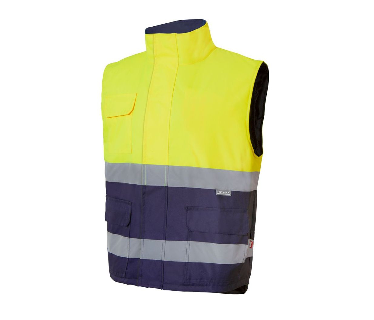 BODYWARMER MATELASSÉ BICOLORE HAUTE VISIBILITÉ